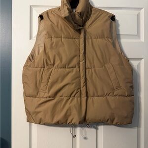 NWOT! Tan Puffer Vest